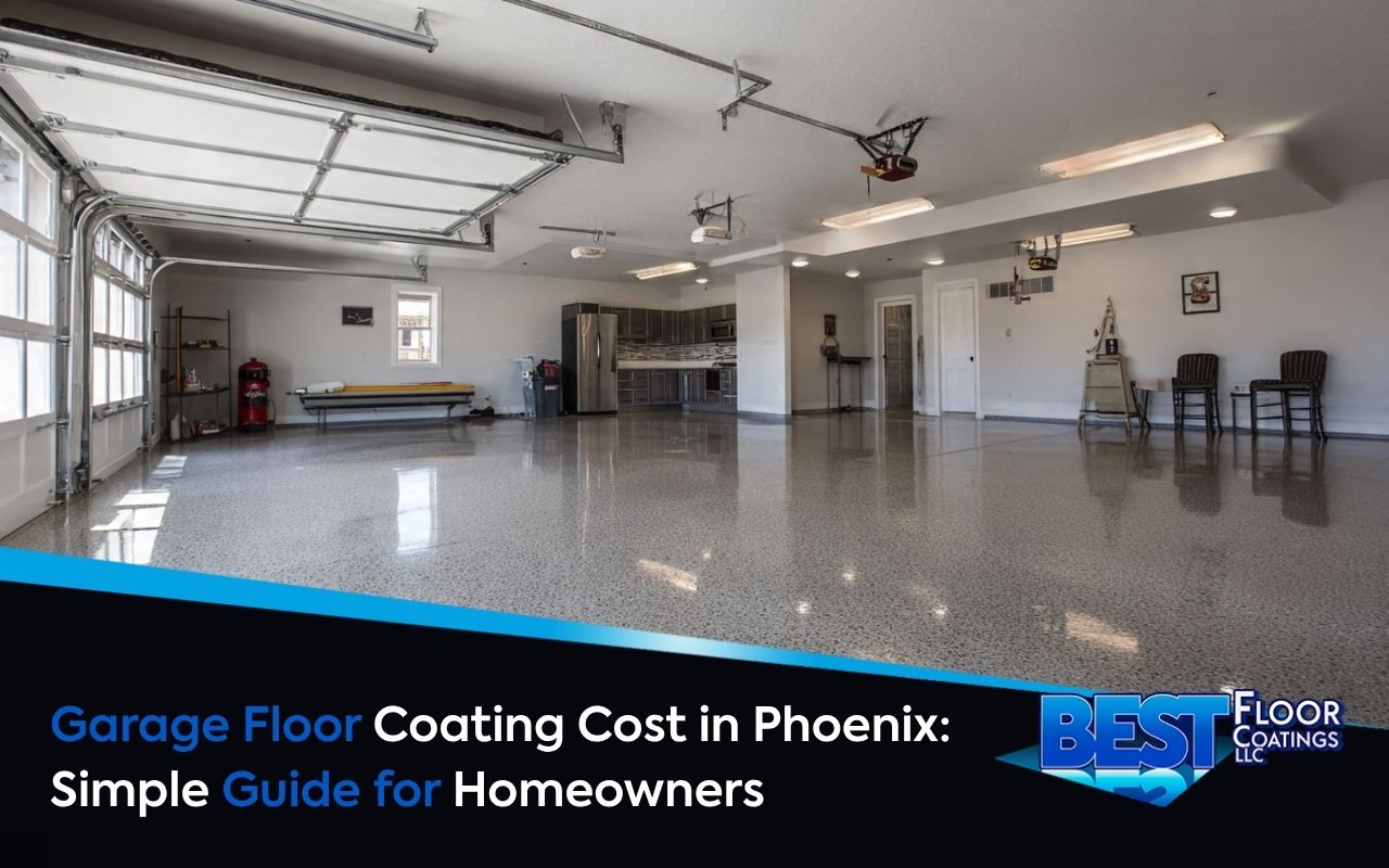 epoxy garage floor price example in a Phoenix home garage