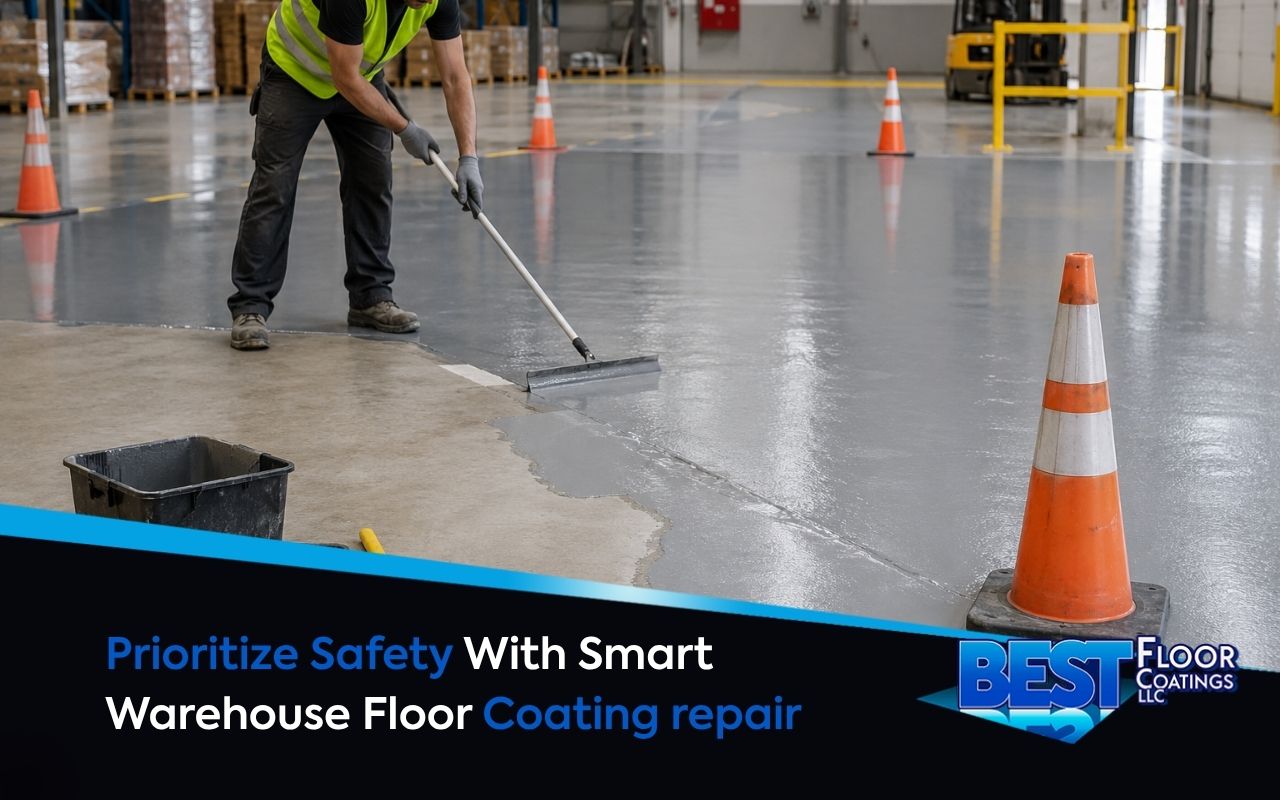 Professional warehouse floor coating repair by coating contractors