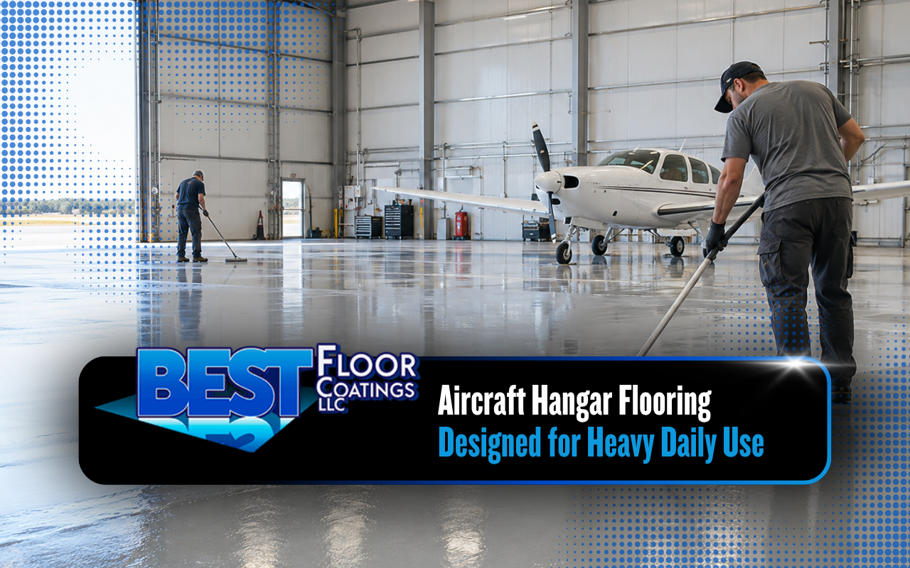 Aircraft hangar flooring installation for a durable aviation workspace