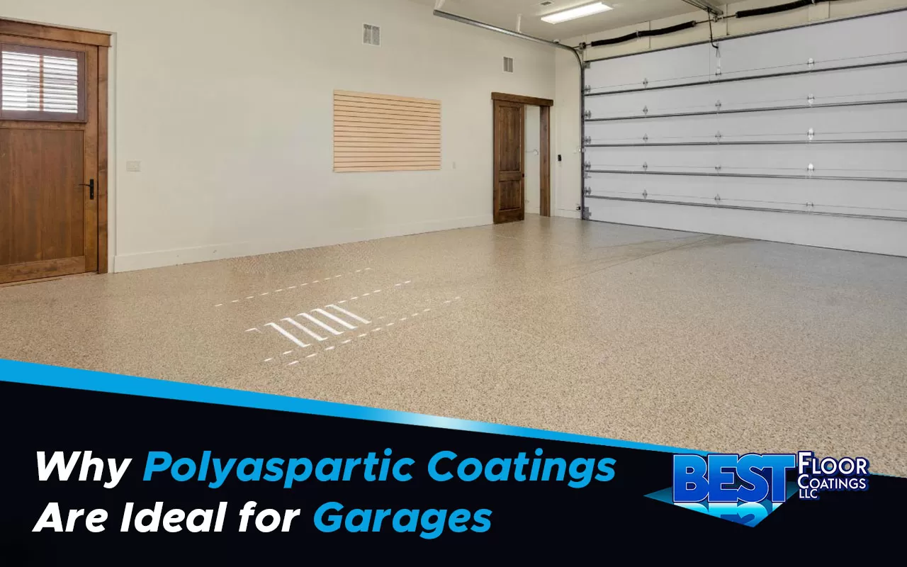 Polyaspartic coating for garages providing a durable and protective finish.